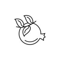 granaatappel fruit vector icoon illustratie