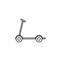kinderen scooter lijn vector icoon illustratie