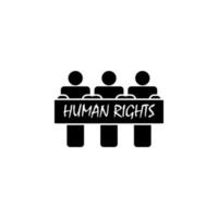 mensen voor menselijk rechten vector icoon illustratie