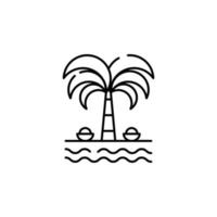Indisch palm boom vector icoon illustratie