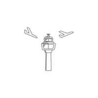 luchthaven toren vector icoon illustratie