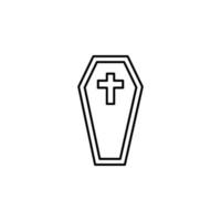 begrafenis, lijkkist vector icoon illustratie