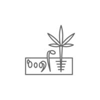 kieming, marihuana vector icoon illustratie