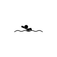 zwemmen in de zee vector icoon illustratie