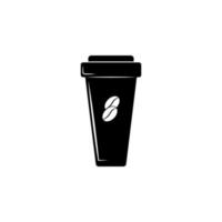 koffie in een glas vector icoon illustratie