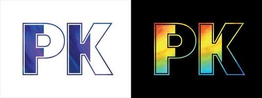 brief pk logo ontwerp vector sjabloon. creatief modern luxueus logotype voor zakelijke bedrijf identiteit