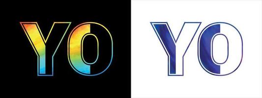 uniek yo brief logo icoon vector sjabloon. premie elegant alfabet logo ontwerp voor zakelijke bedrijf