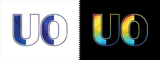 uniek uo brief logo icoon vector sjabloon. premie elegant alfabet logo ontwerp voor zakelijke bedrijf