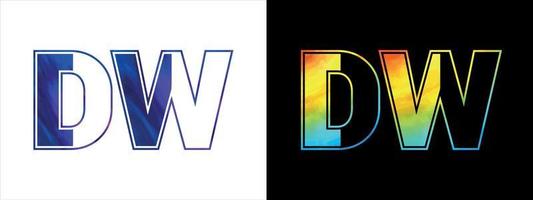 brief dw logo ontwerp vector sjabloon. creatief modern luxueus logotype voor zakelijke bedrijf identiteit