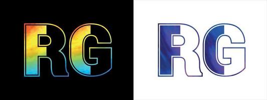brief rg logo ontwerp vector sjabloon. creatief modern luxueus logotype voor zakelijke bedrijf identiteit
