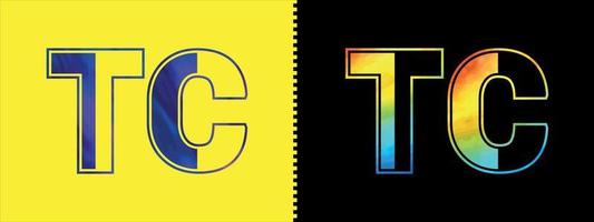 uniek tc brief logo icoon vector sjabloon. premie elegant alfabet logo ontwerp voor zakelijke bedrijf
