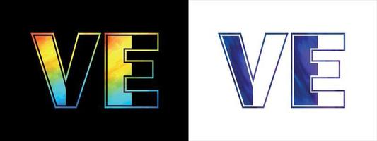 eerste brief ve logo icoon vector ontwerp sjabloon. premie luxueus logotype voor zakelijke bedrijf identiteit