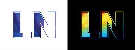 eerste brief ln logo icoon vector ontwerp sjabloon. premie luxueus logotype voor zakelijke bedrijf identiteit