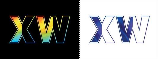 uniek xw brief logo icoon vector sjabloon. premie elegant alfabet logo ontwerp voor zakelijke bedrijf