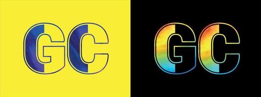 brief gc logo ontwerp vector sjabloon. creatief modern luxueus logotype voor zakelijke bedrijf identiteit