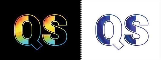 uniek qs brief logo icoon vector sjabloon. premie elegant alfabet logo ontwerp voor zakelijke bedrijf