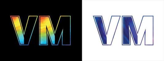 uniek vm brief logo icoon vector sjabloon. premie elegant alfabet logo ontwerp voor zakelijke bedrijf