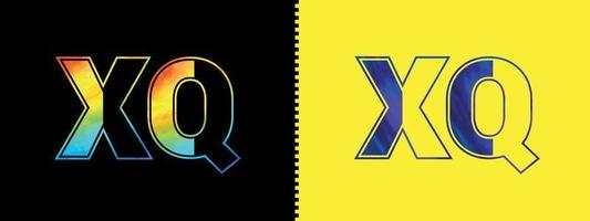 eerste brief xq logo icoon vector ontwerp sjabloon. premie luxueus logotype voor zakelijke bedrijf identiteit