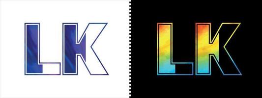 eerste brief lk logo icoon vector ontwerp sjabloon. premie luxueus logotype voor zakelijke bedrijf identiteit