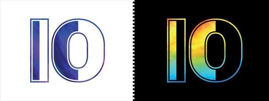 brief io logo ontwerp vector sjabloon. creatief modern luxueus logotype voor zakelijke bedrijf identiteit