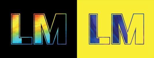 uniek lm brief logo icoon vector sjabloon. premie elegant alfabet logo ontwerp voor zakelijke bedrijf