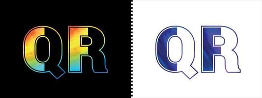 uniek qr brief logo icoon vector sjabloon. premie elegant alfabet logo ontwerp voor zakelijke bedrijf