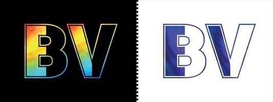 eerste brief bv logo icoon vector ontwerp sjabloon. premie luxueus logotype voor zakelijke bedrijf identiteit