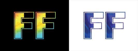 uniek ff brief logo icoon vector sjabloon. premie elegant alfabet logo ontwerp voor zakelijke bedrijf
