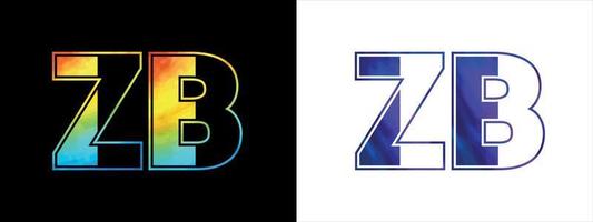 uniek zb brief logo icoon vector sjabloon. premie elegant alfabet logo ontwerp voor zakelijke bedrijf
