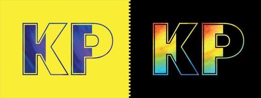 brief kp logo ontwerp vector sjabloon. creatief modern luxueus logotype voor zakelijke bedrijf identiteit