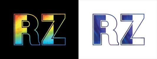 eerste brief rz logo icoon vector ontwerp sjabloon. premie luxueus logotype voor zakelijke bedrijf identiteit