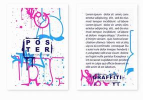 veelkleurig graffiti poster achtergrond met markeerstift brieven, helder gekleurde banier belettering tags in de stijl van graffiti straat kunst. vector illustratie sjabloon reeks