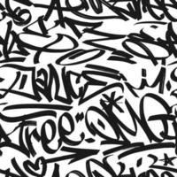 graffiti achtergrond met markeerstift brieven, helder belettering tags in de stijl van graffiti straat kunst. vector illustratie naadloos patroon