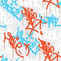 graffiti achtergrond met markeerstift brieven, helder gekleurde belettering tags vector