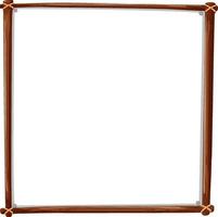 houten frame vierkant geïsoleerd op een witte achtergrond vector