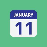 januari 11 kalender icoon vector