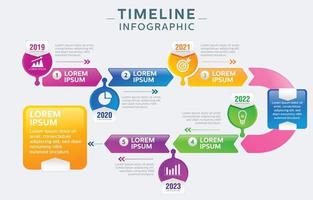 tijdlijn infographics met stap en afzet sjabloon vector