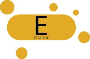 vitamine e icoon Aan wit achtergrond. medisch symbool concept. vlak stijl. vector