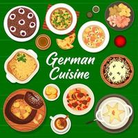 Duitse keuken restaurant menu Hoes sjabloon vector