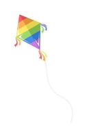 regenboog vlieger vector illustratie. trots maand vlag symbool grafisch element.