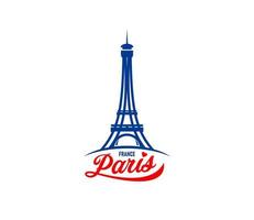 Parijs romantisch reizen symbool met eiffel toren vector