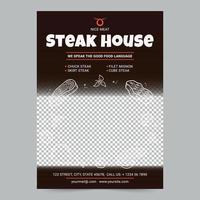 steak huis folder sjabloon. een schoon, modern, en hoge kwaliteit ontwerp van folder vector ontwerp. bewerkbare en aanpassen sjabloon folder