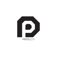 modern brief p d of d p uniek vorm negatief ruimte monogram logo vector