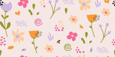 bloemen naadloos patroon. modern abstract bloemen patroon bloem vector ontwerp voor papier, omslag, kleding stof, interieur decor en andere gebruik