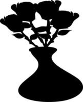 vector silhouet van bloemen Aan wit achtergrond