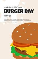 nationaal hamburger dag poster vector