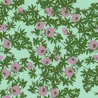 naadloos roze hand- getrokken wilde bloemen patroon achtergrond voor mode kleding stof vector