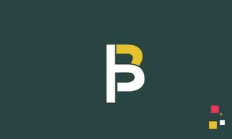 alfabet letters initialen monogram logo bp, pb, b en p vector