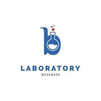 eerste brief b laboratorium icoon logo ontwerp sjabloon vector