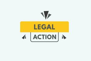 wettelijk actie tekst knop. wettelijk actie teken icoon etiket sticker web toetsen vector